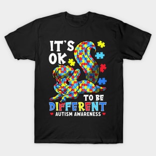 It's OK To Be Different Autism Awareness Puzzle T-Shirt